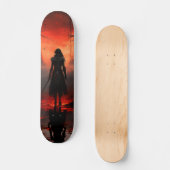 Skateboard Mujer Guerrera Al Atardecer スケートボード (正面)
