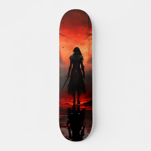 Skateboard Mujer Guerrera Al Atardecer スケートボード (正面)