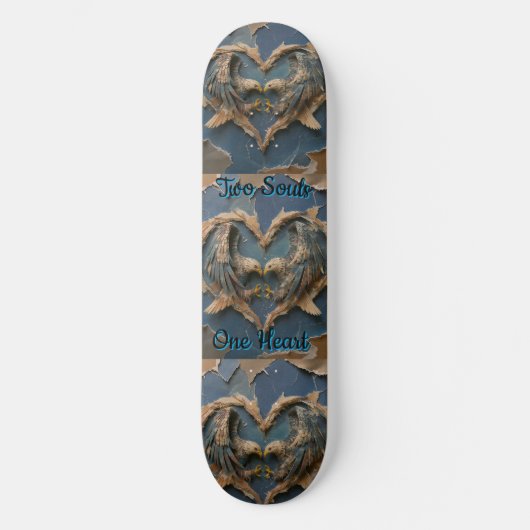 Skateboard Paper Cut Eagle Two Souls One Heart スケートボード (正面)