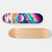 Skateboard Planetas y nubes en el universo スケートボード (横)