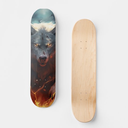 Skateboard Poderoso lobo depredador  スケートボード (正面)