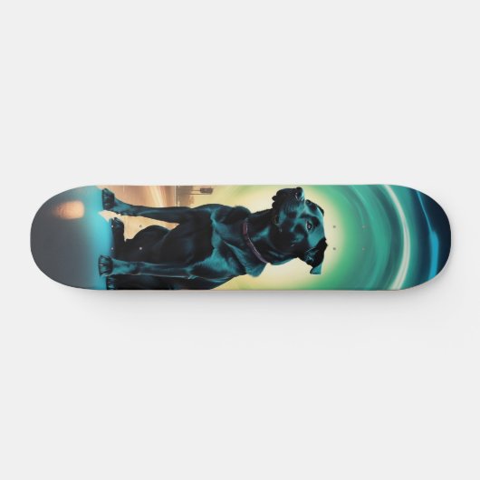 Skateboard Poderoso perro negro guardián スケートボード (横)