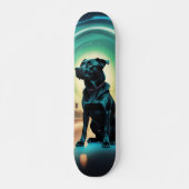 Skateboard Poderoso perro negro guardián スケートボード (正面)