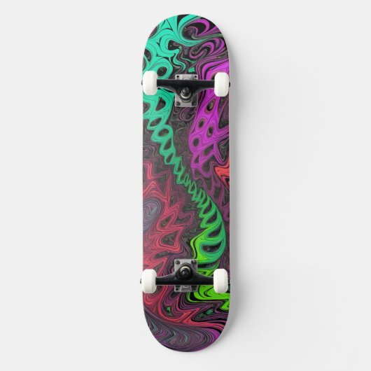 Skateboard Psicodélico - Diseño Vibrante スケートボード (正面)
