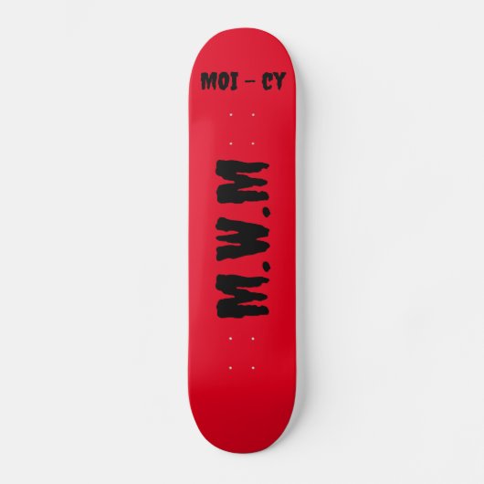 Skateboard rot M.W.M スケートボード (正面)