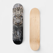  Skateboard Salvaje leopardo con mirada intensa スケートボード (正面)