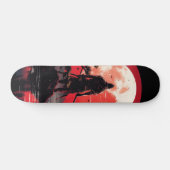 Skateboard Samurai Japonés Vigilando En La Noche スケートボード (横)