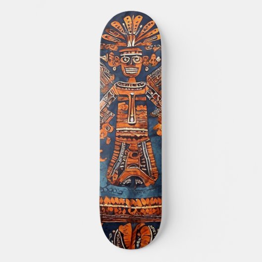 Skateboard Set Azteken Stil Mexico Mittelamer. スケートボード (正面)