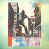 Skateboard Shop Wall Art Riding A Rail ウィンドウサイン (シート3)