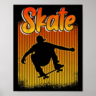 Skateboard Skateboarding Retro Tee For Skateboarde ポスター