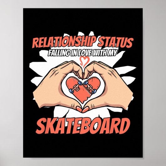 Skateboard Skating Skateboarding Skater Complicate ポスター (正面)