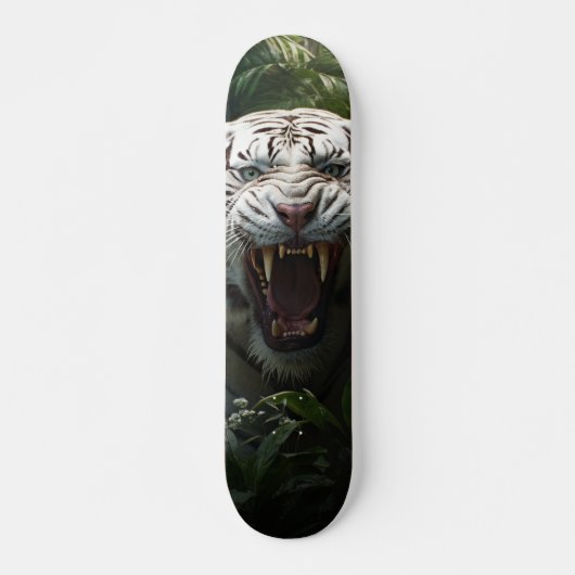 Skateboard Tigre Siberiano Blanco Agresivo スケートボード (正面)