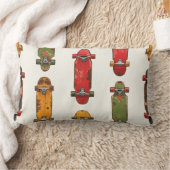 "Skateboard Under Deck" Vintage Pattern ランバークッション (ブランケット)