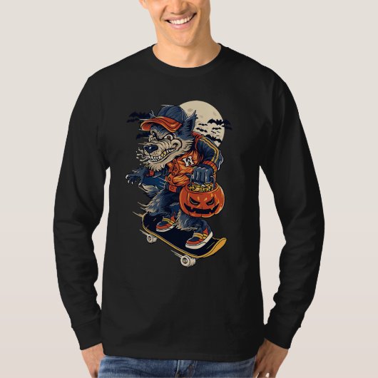 Skateboard Werewolf Tシャツ (正面)