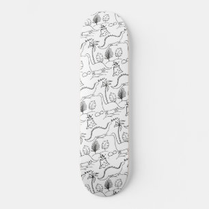 Skateboard with dinosaurs. スケートボード