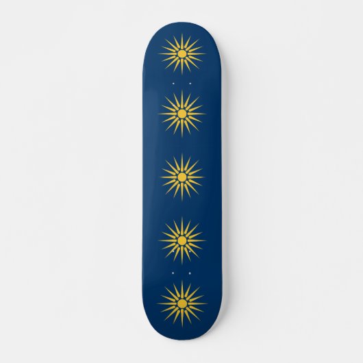 Skateboard with flag of Macedonia, Greece スケートボード (正面)