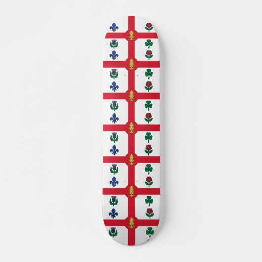 Skateboard with flag of Montreal, Canada スケートボード (正面)