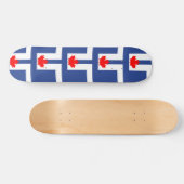 Skateboard with flag of Toronto, Canada スケートボード (横)