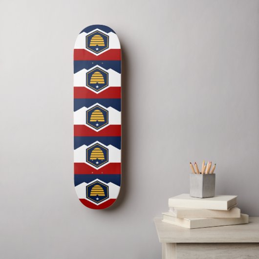 Skateboard with flag of Utah, USA スケートボード (ウォールアート)