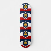 Skateboard with flag of Utah, USA スケートボード (正面)