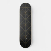 Skateboard with Golden Geometric Pattern – Elegant スケートボード (正面)