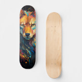 skateboard Zorro Territorial naranja y azul スケートボード (正面)