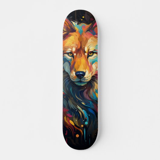 skateboard Zorro Territorial naranja y azul スケートボード (正面)