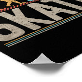 Skateboarder Evolution Skater Skateboard And Skate ポスター (角)