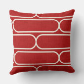 SkateBoarder Image Reverse Red/White Throw Pillow クッション (裏面)