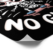 Skateboarder Quote No Grind No Glory12  ポスター (角)