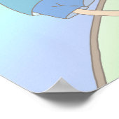 Skateboarder speeds through the city streets. ポスター (角)