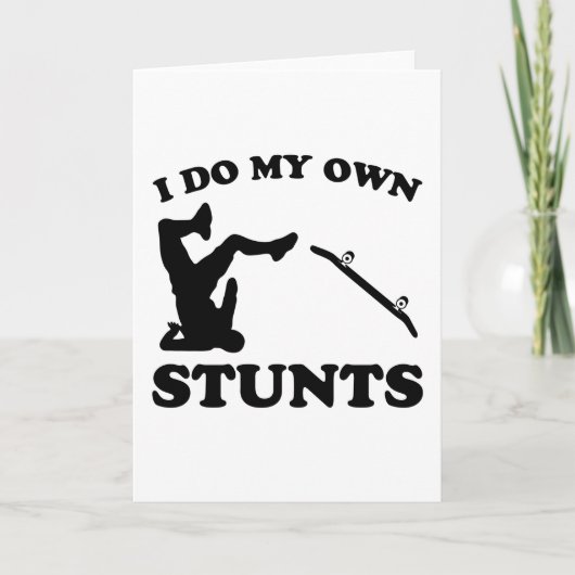 Skateboarder Stunts Fun Skateboard Gift カード (正面)