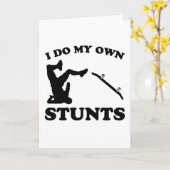 Skateboarder Stunts Fun Skateboard Gift カード (黄色い花)