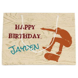 Skateboarders Skateboardingグラフィックカスタムス ラージペーパーバッグ