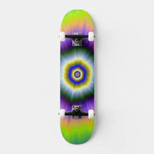 SkateboardExplosion in Yellow and Violet スケートボード