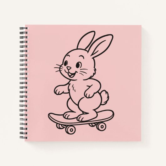 Skateboarding Bunny ノートブック (正面)
