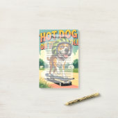 Skateboarding Dog Summer Funny Retro Beach  ポストイット (デスク上)