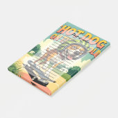 Skateboarding Dog Summer Funny Retro Beach  ポストイット (アングル)