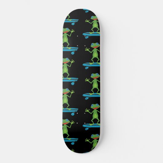 Skateboarding Frog Funny Skateboard Animal Lover スケートボード (正面)