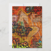 Skateboarding graffiti birthday party invitation 招待状 (裏面)