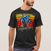 Skateboarding Graphic Skater Skeleton Tシャツ (正面)