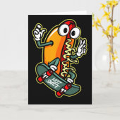 Skateboarding Hot Dog  カード (黄色い花)