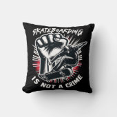 Skateboarding is Not A Crime クッション (正面)