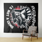 Skateboarding is Not A Crime タペストリー (インサイチュ(横))