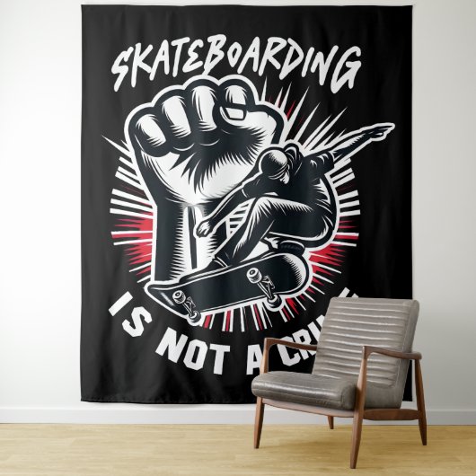 Skateboarding is Not A Crime タペストリー (インサイチュ)