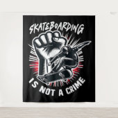 Skateboarding is Not A Crime タペストリー (正面)