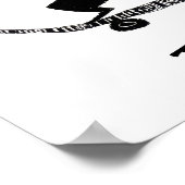 Skateboarding Raccoon – Whimsical Raccoon Animal  ポスター (角)