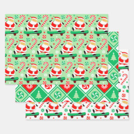 Skateboarding Skateboarder Holiday Gift ラッピングペーパーシート