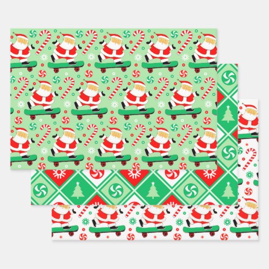 Skateboarding Skateboarder Holiday Gift ラッピングペーパーシート (セット)