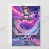 Skateboarding | Skater Birthday Party 招待状 (正面)